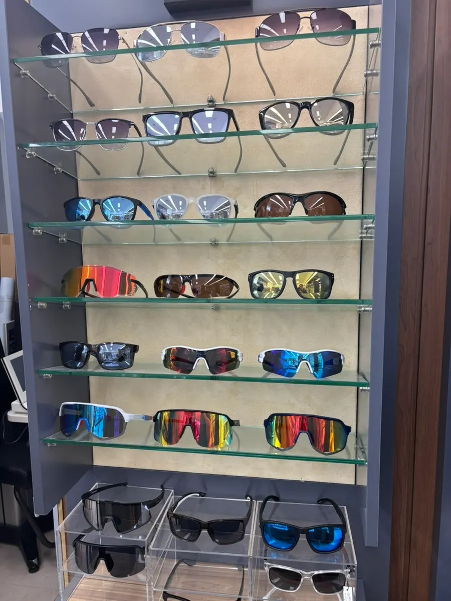 Sunglasses displayed by price range