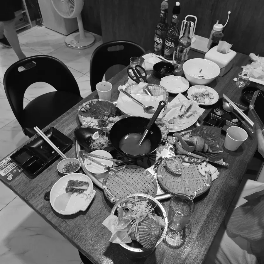 Table after the meal
