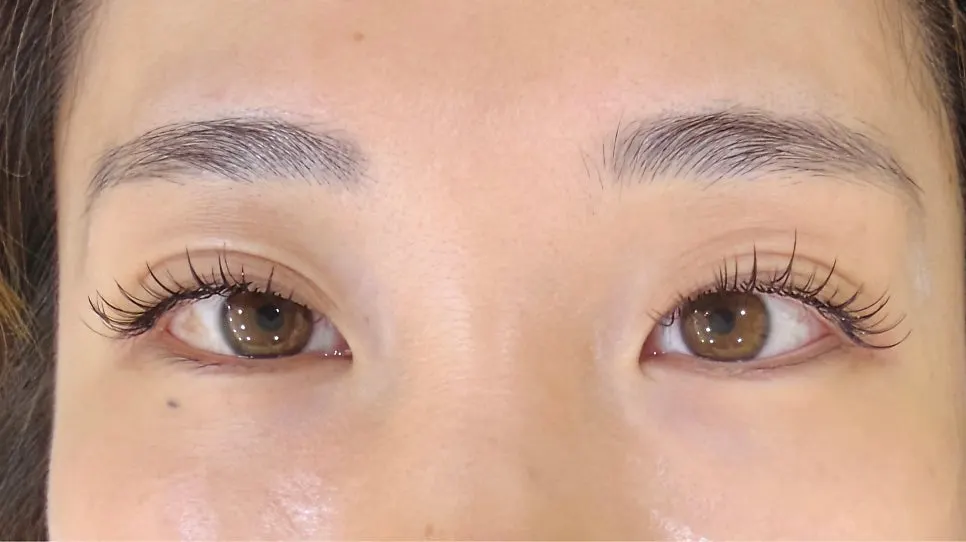 눈매 맞춤 속눈썹 디자인 완성 사진