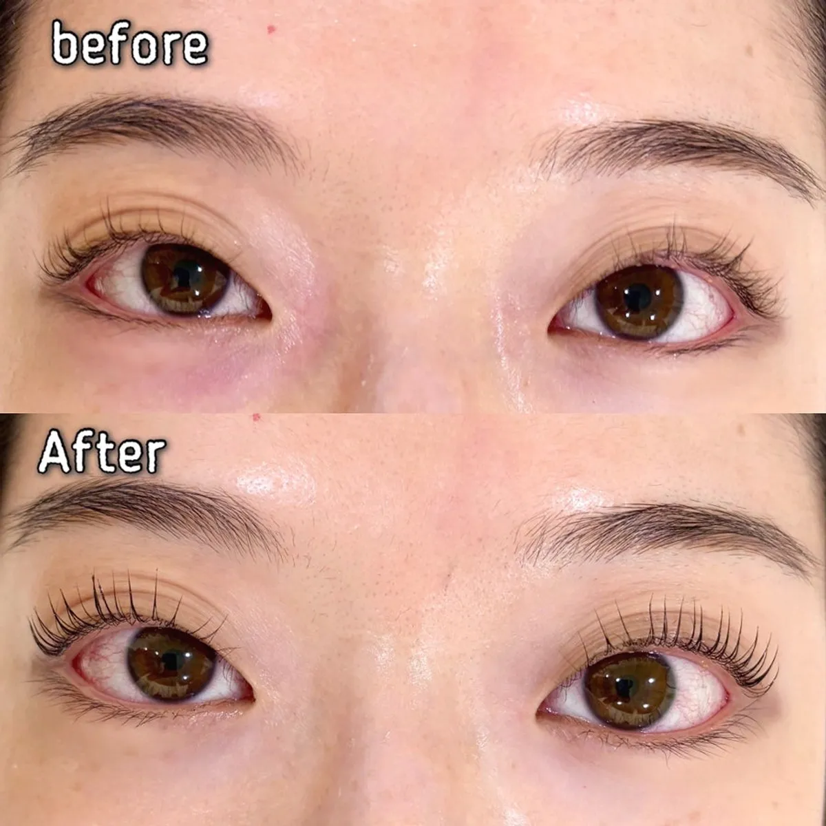 Representative image of the finished lash lift result at Saero Beauty