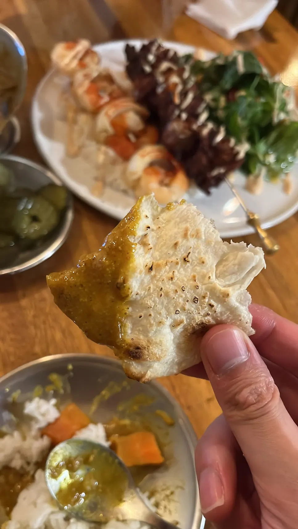 Naan fresh from the clay oven