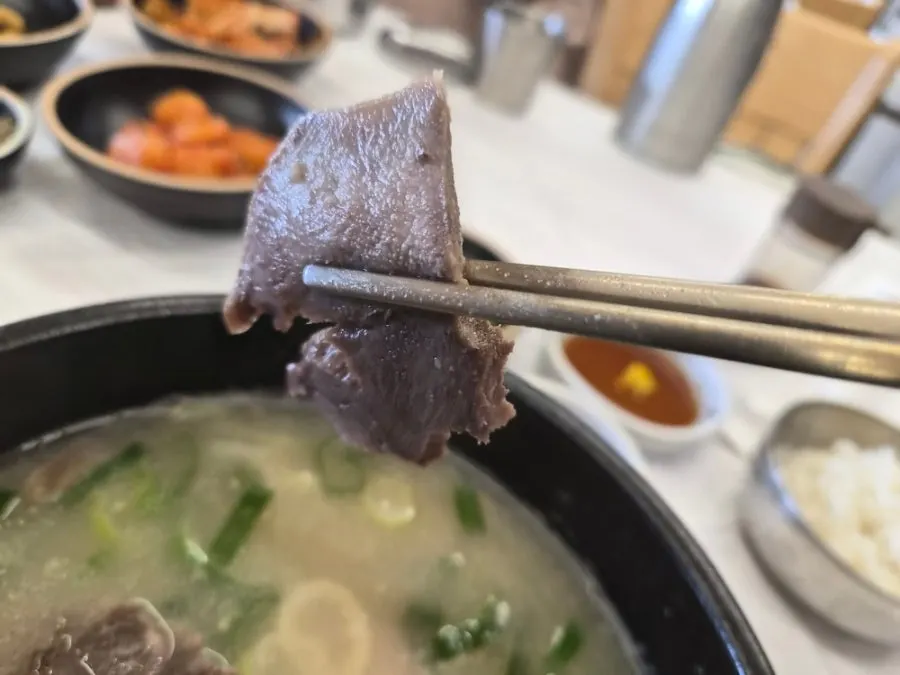 Mild sogeori gukbap easy for kids to eat