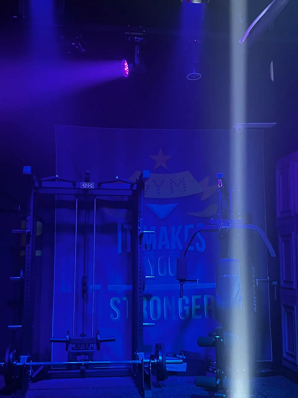 Stage with lights on before the show begins