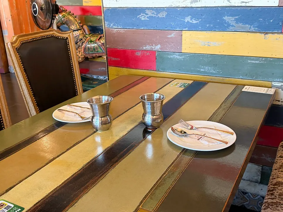 Neatly set tableware