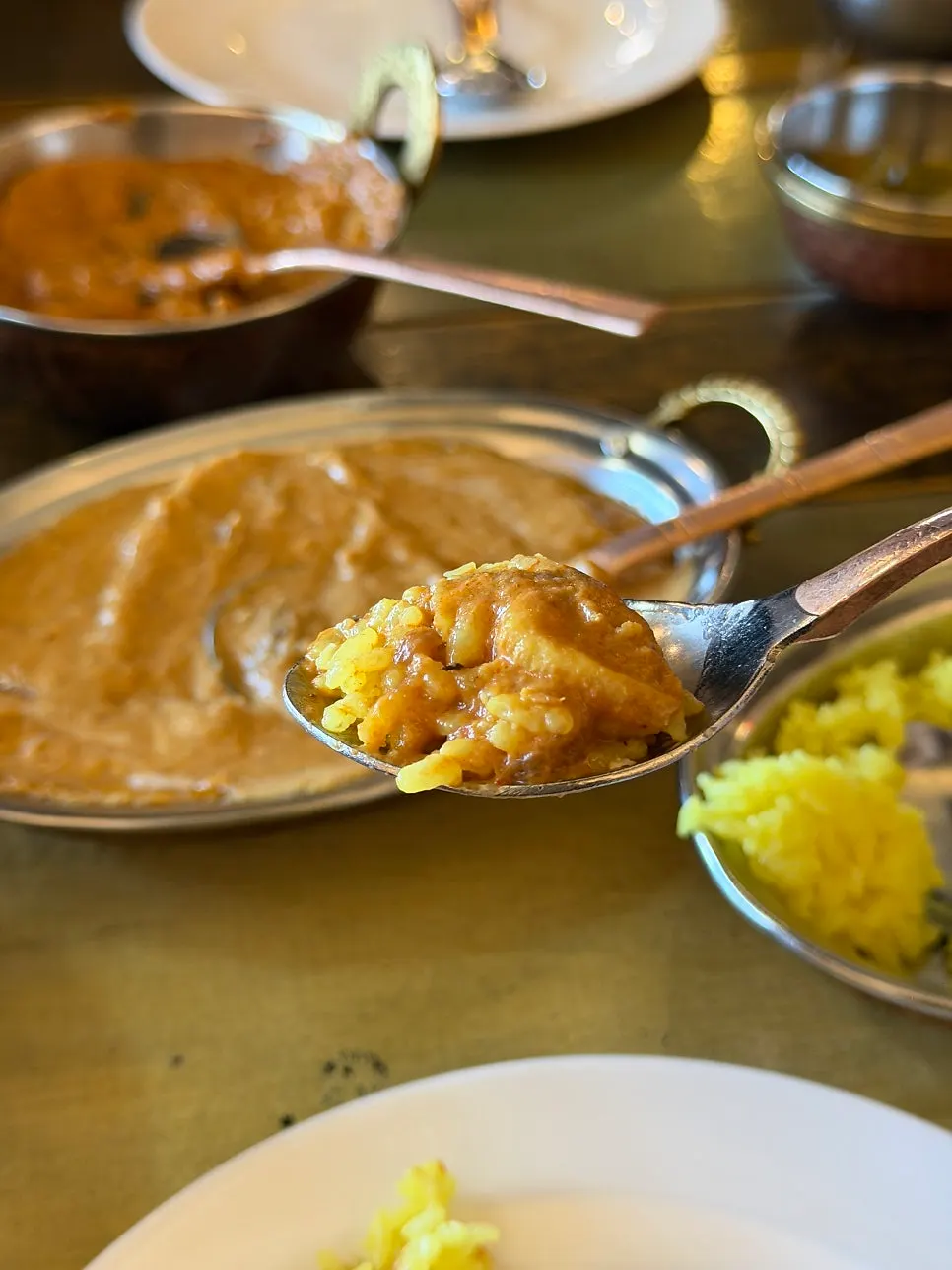 Plain rice and curry