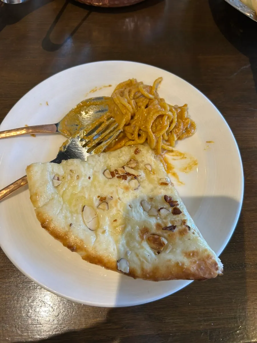 Cheese naan with a rich cheese flavor