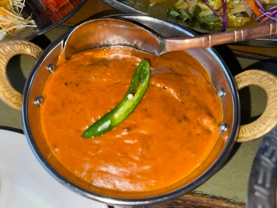 Chicken masala curry ordered a little spicy