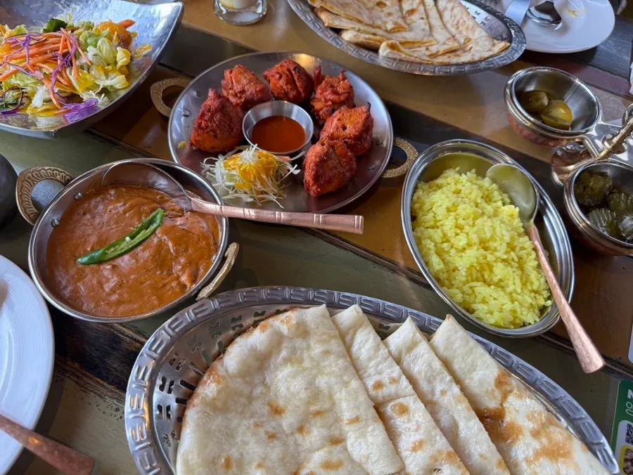 The table near the end of the meal