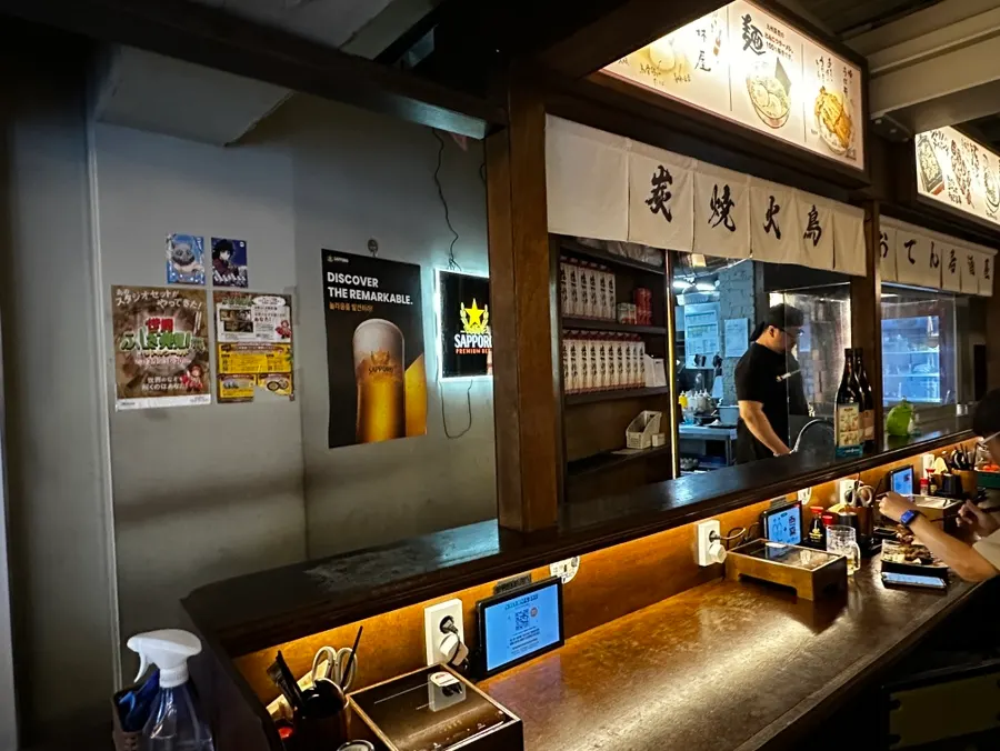 Indoor seating area at Hanamato