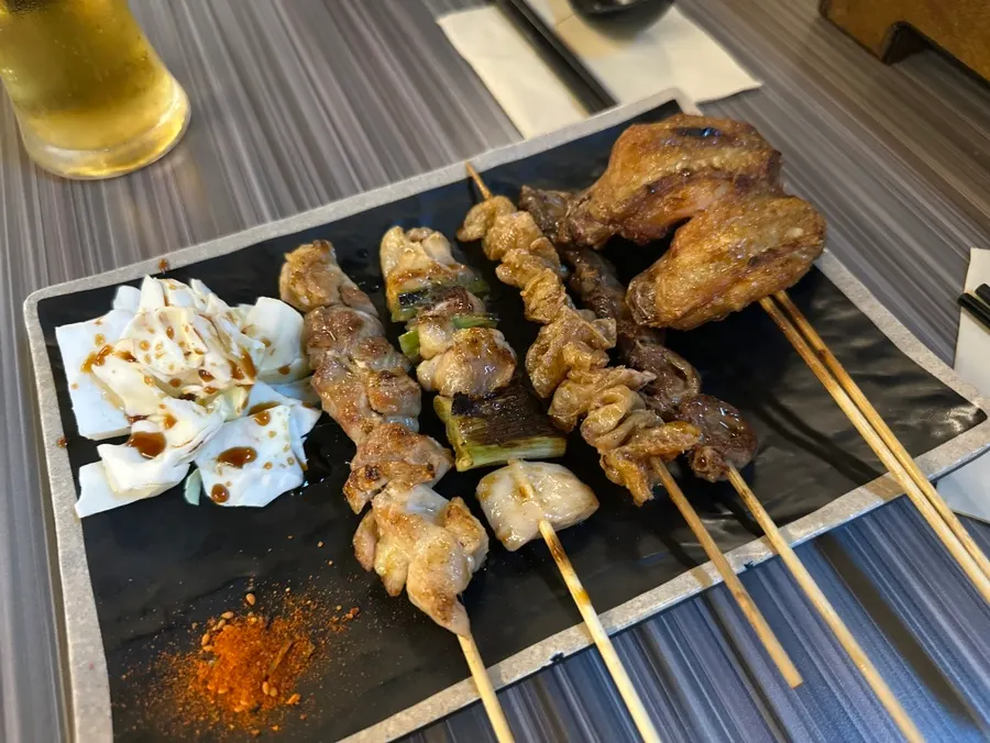Japanese snack menu at Hanamato