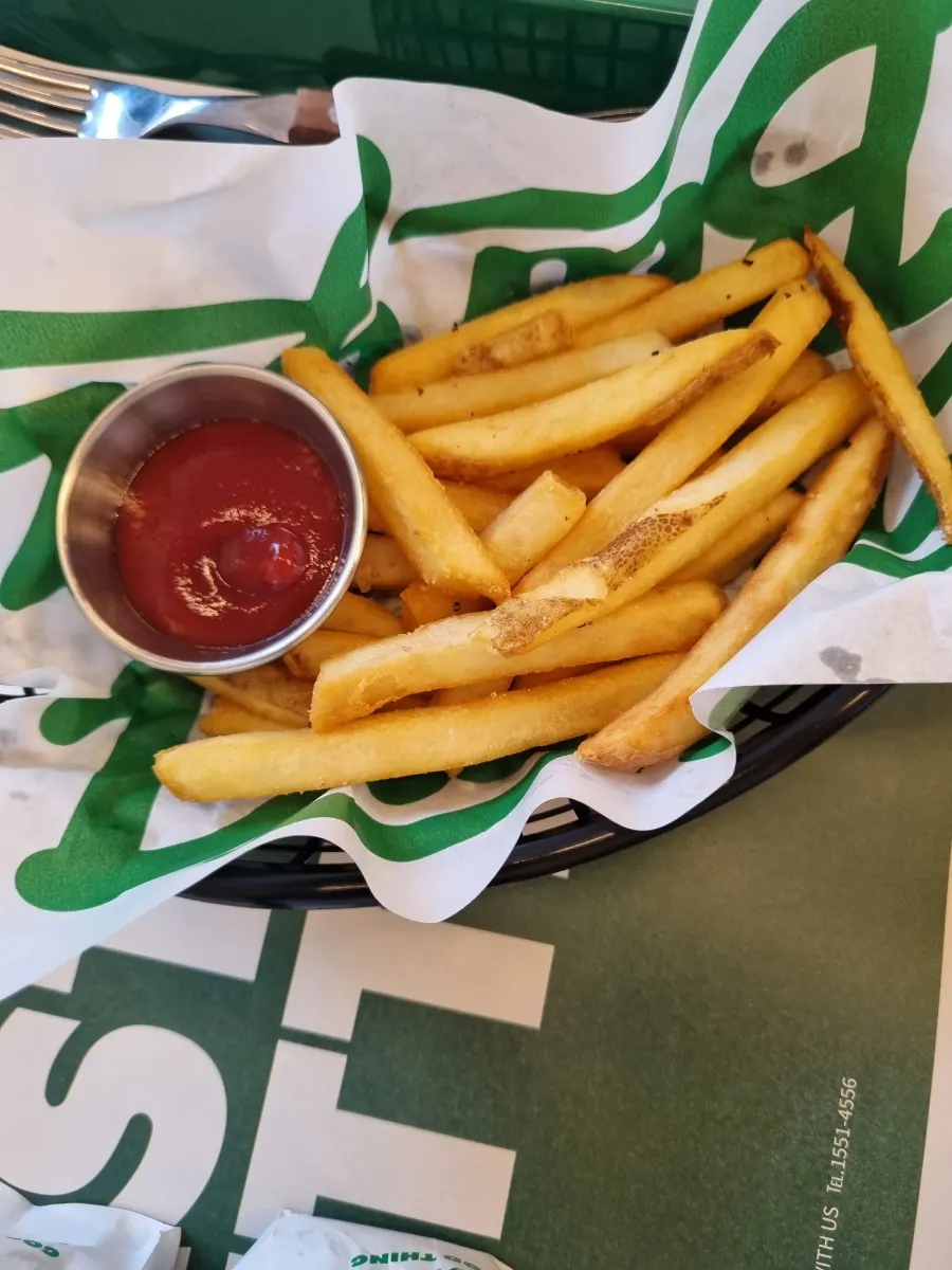 Original fries served with ketchup