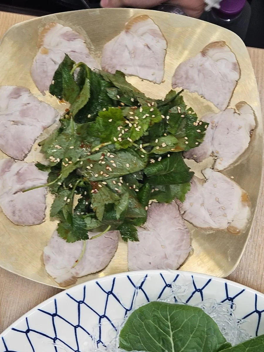 냉제육 접시