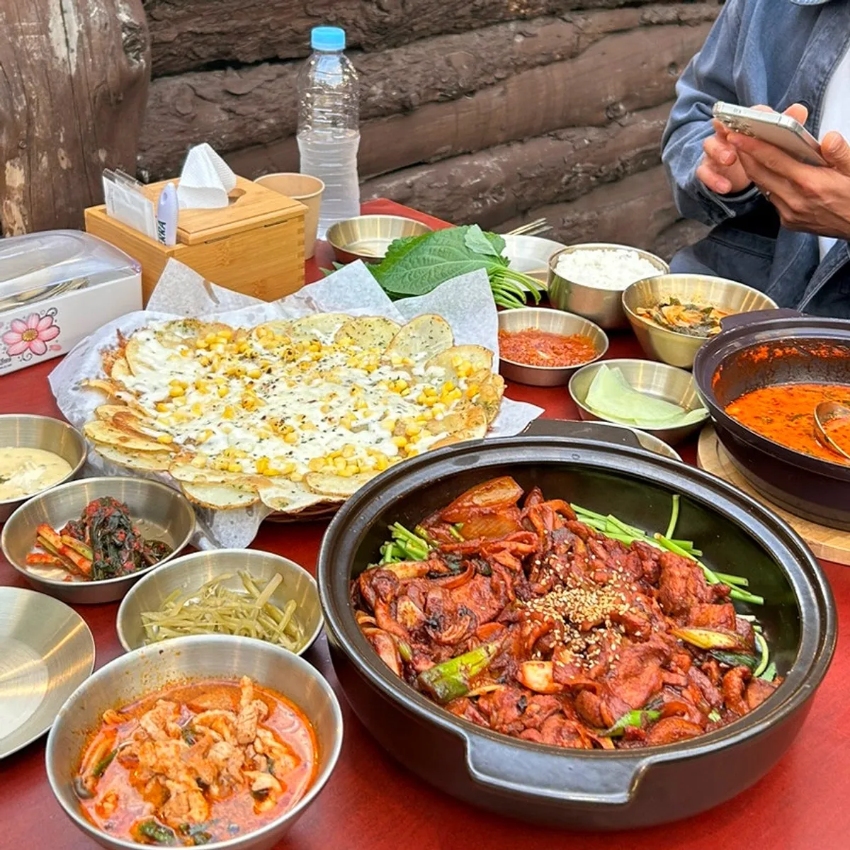Gongjung Dodeok outdoor seating beside Gyeongui Line Forest Park