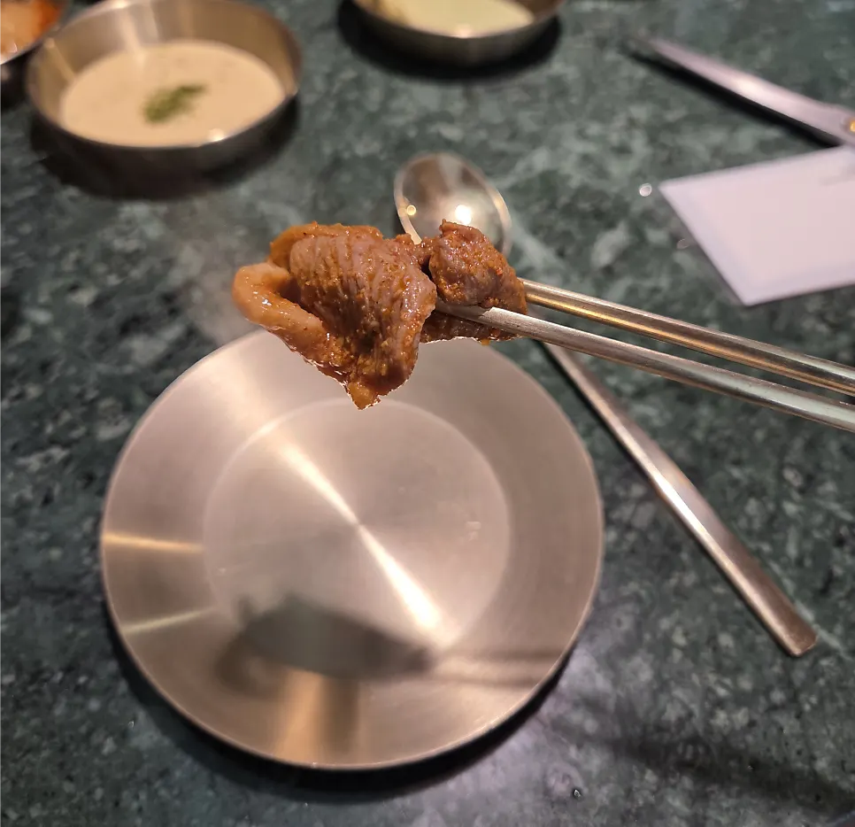 Duck and potatoes in the Gongjung Half-and-Half Set