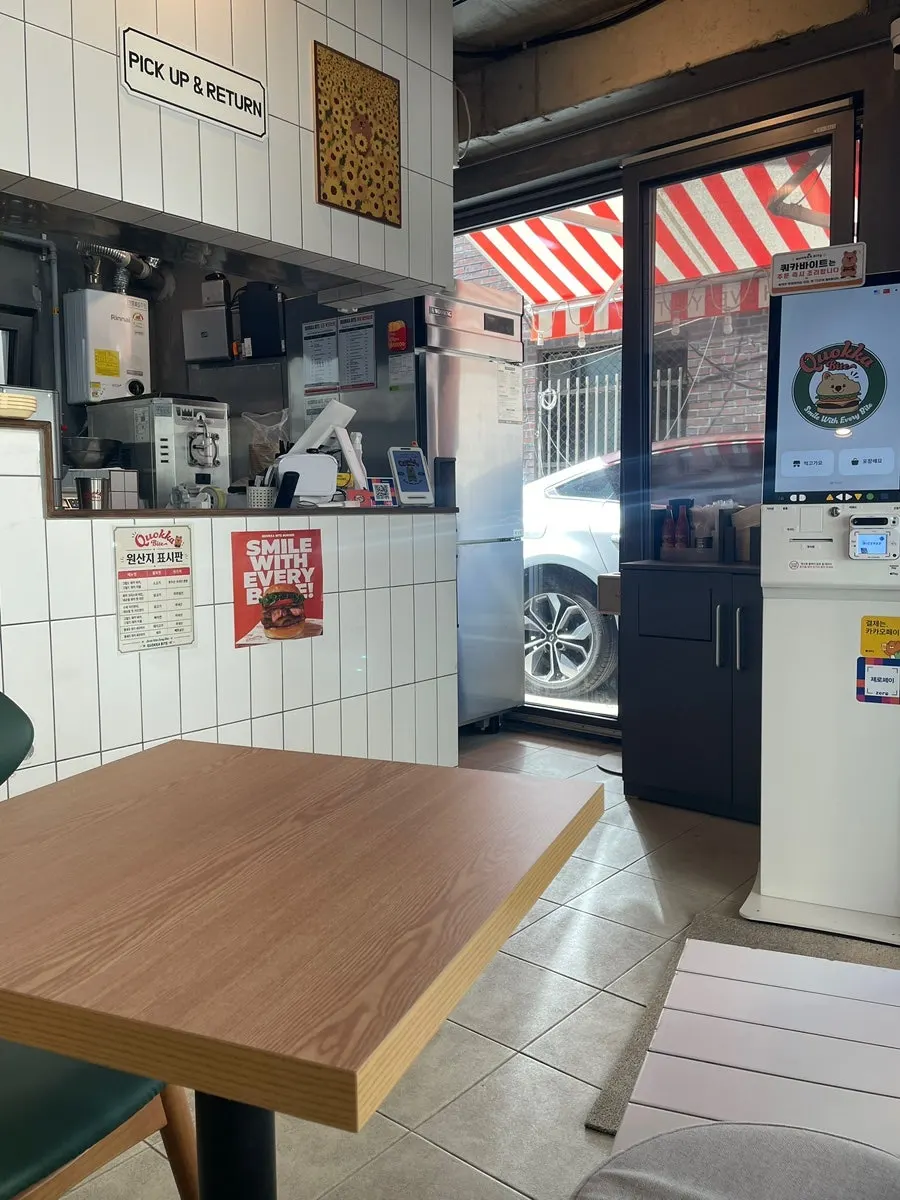 Interior of Quokka Bite and the open kitchen