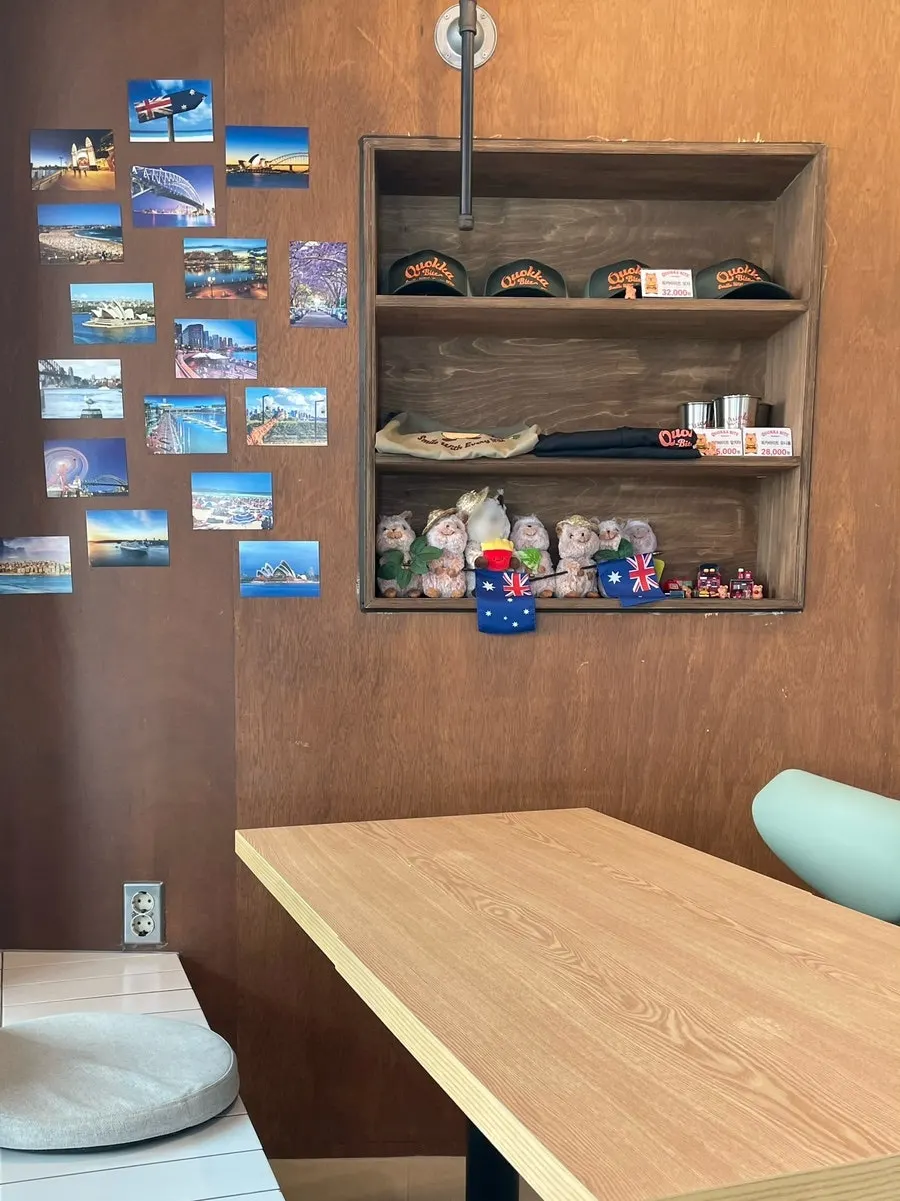 Interior details of Quokka Bite