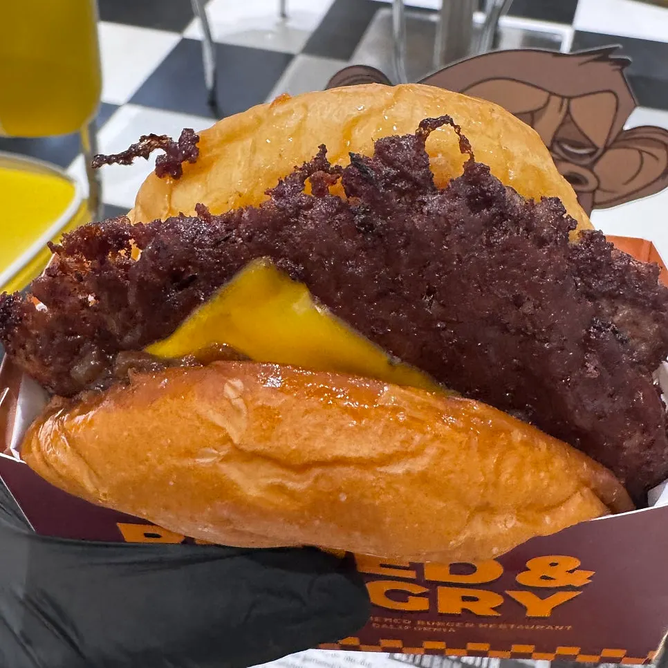 O.G Champion Burger with dill pickles