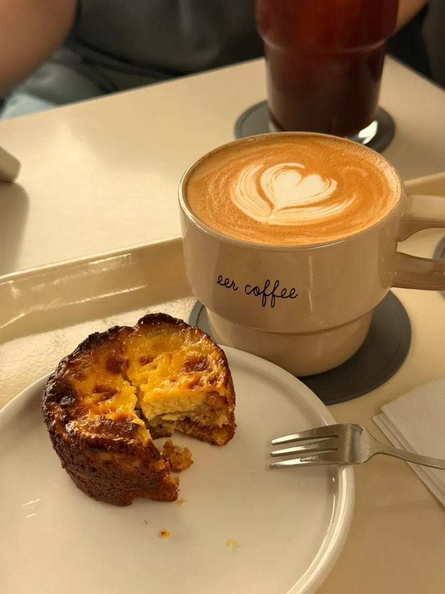 Egg financier baked in-house