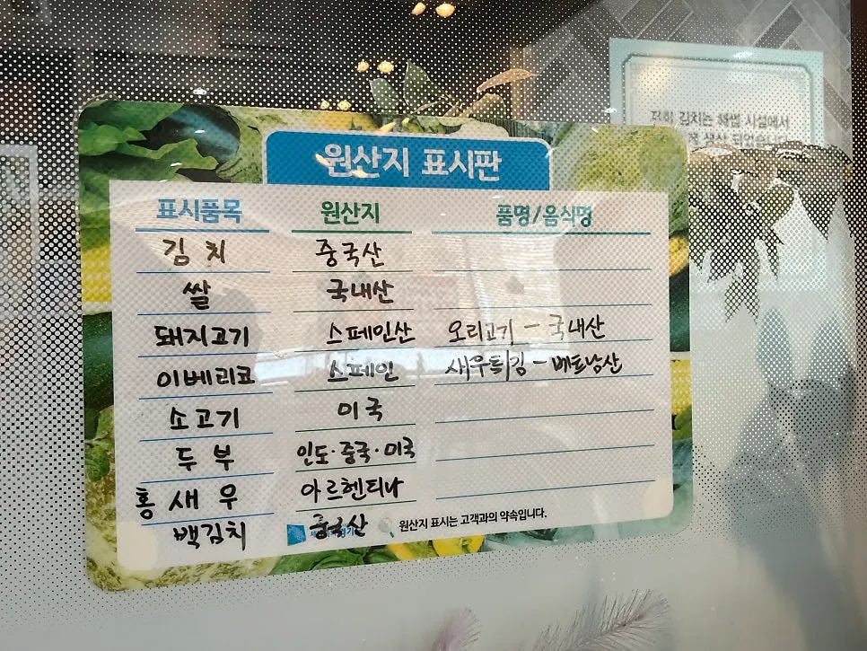 Country-of-origin information at Pyeonbaekrim
