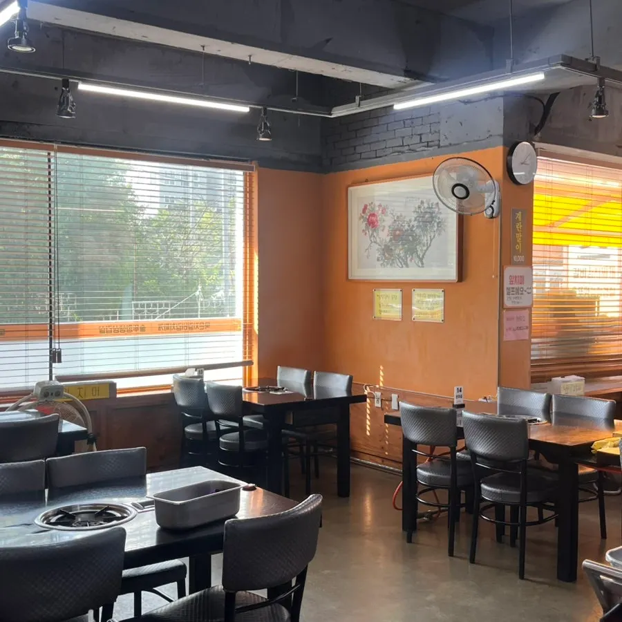 Spacious dining room seating at Jeonju House