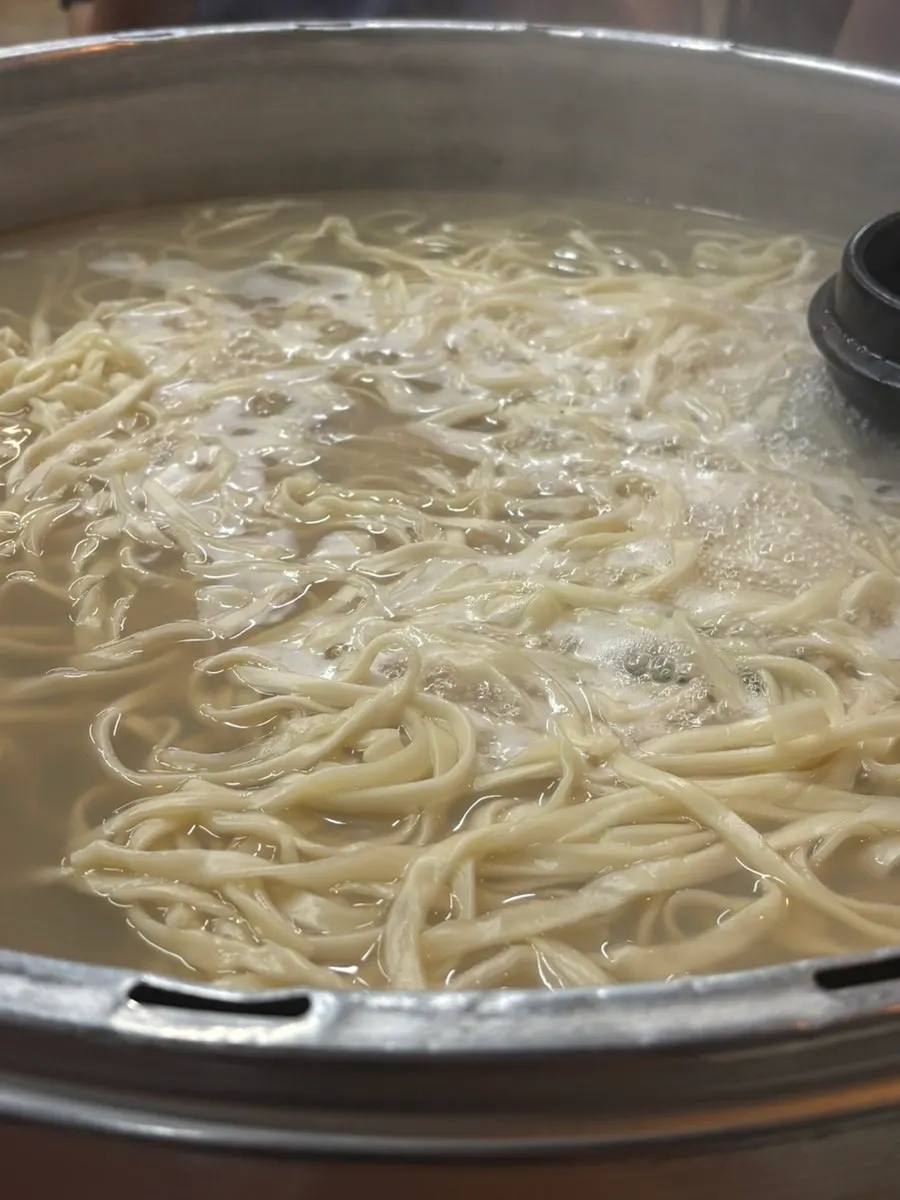 The hotpot before the kalguksu noodles are added