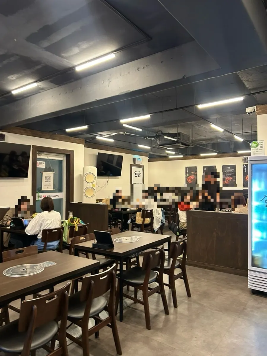 연암숯불뼈구이 입구 웨이팅 안내
