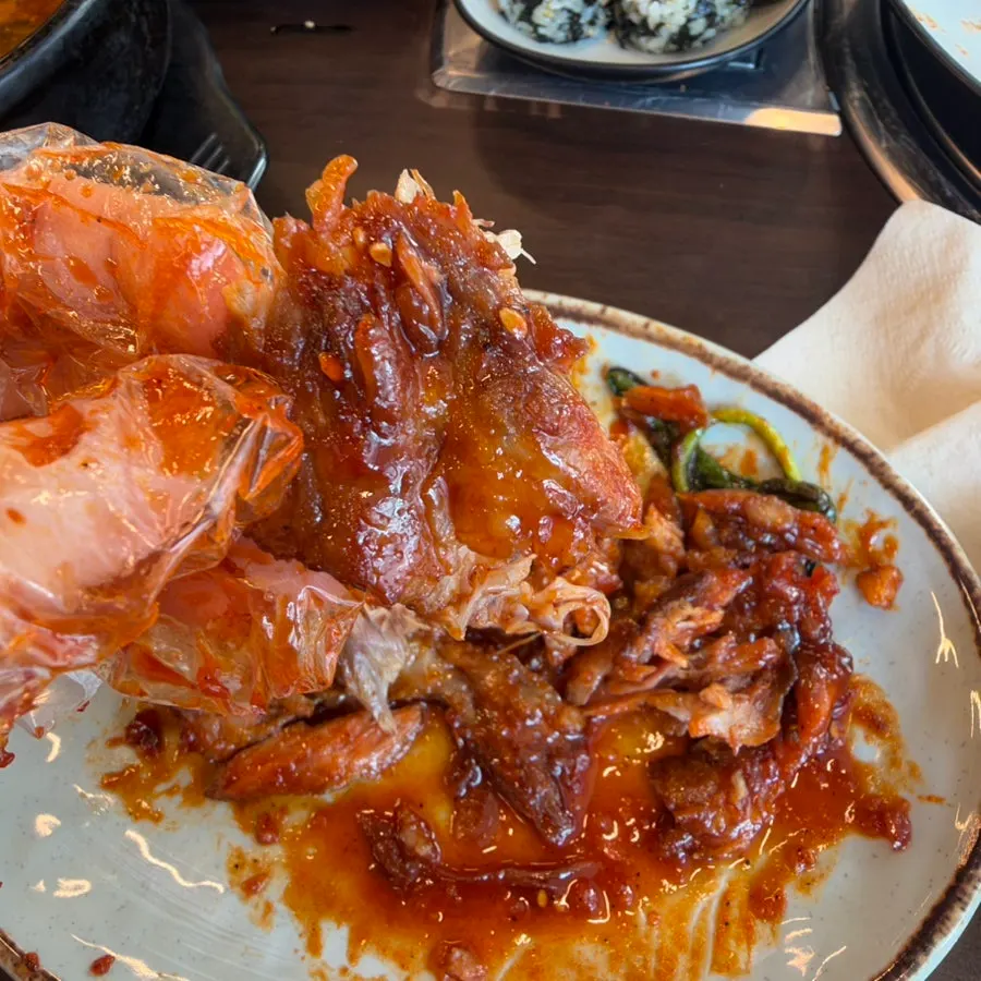 부들부들한 뼈구이 살코기 클로즈업