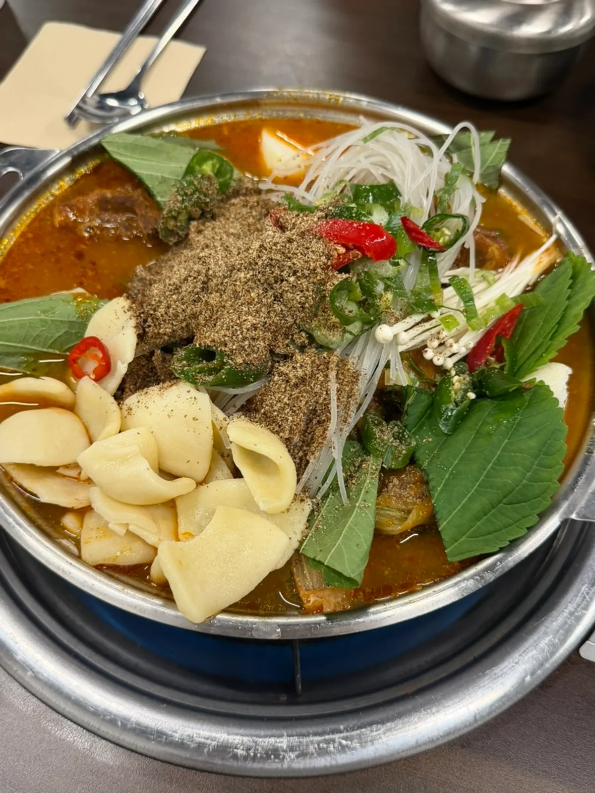 Small-size gamjatang packed with meat and potatoes