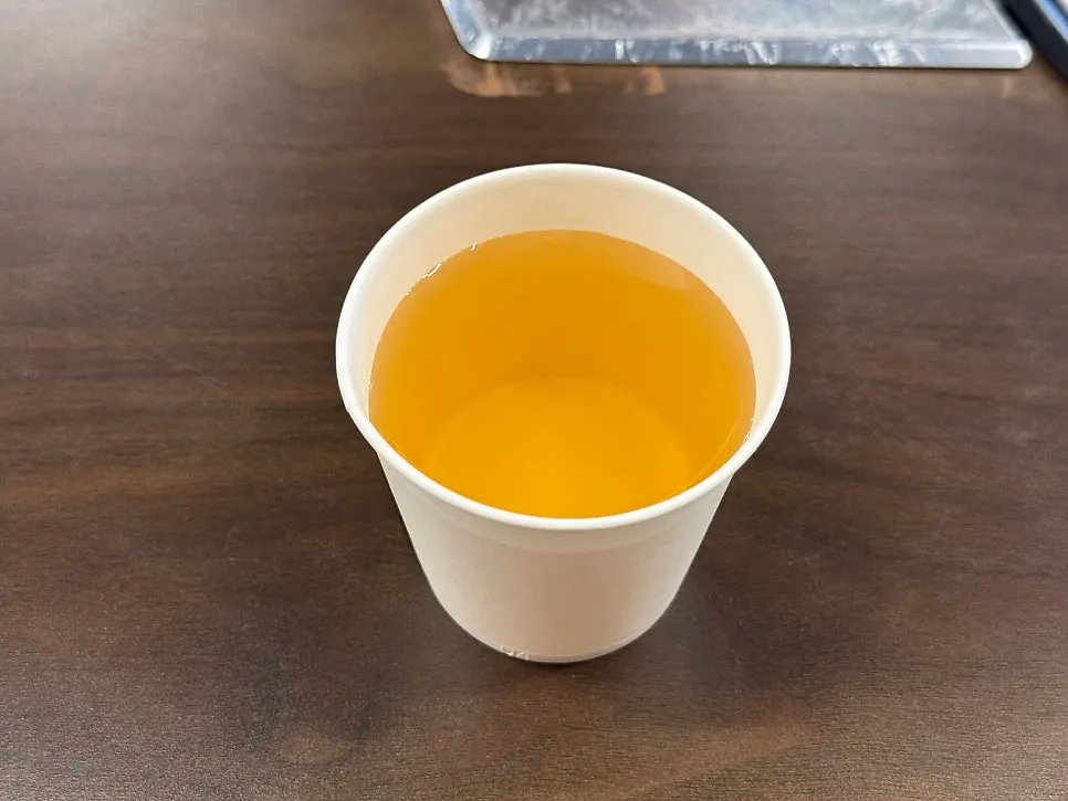 Barley tea served instead of plain water