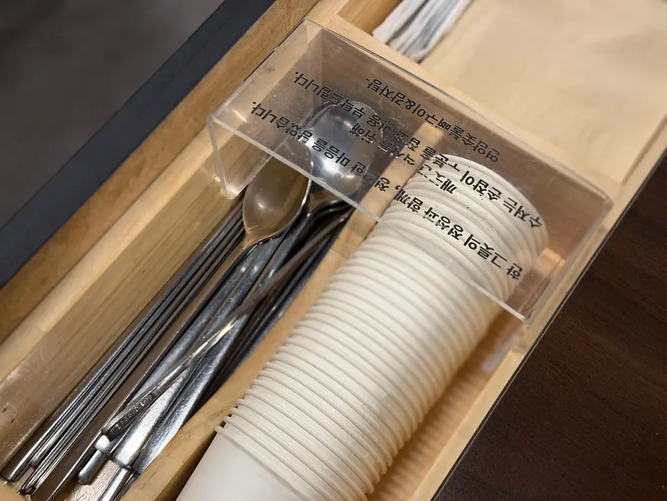 Table setting with spoon and chopsticks