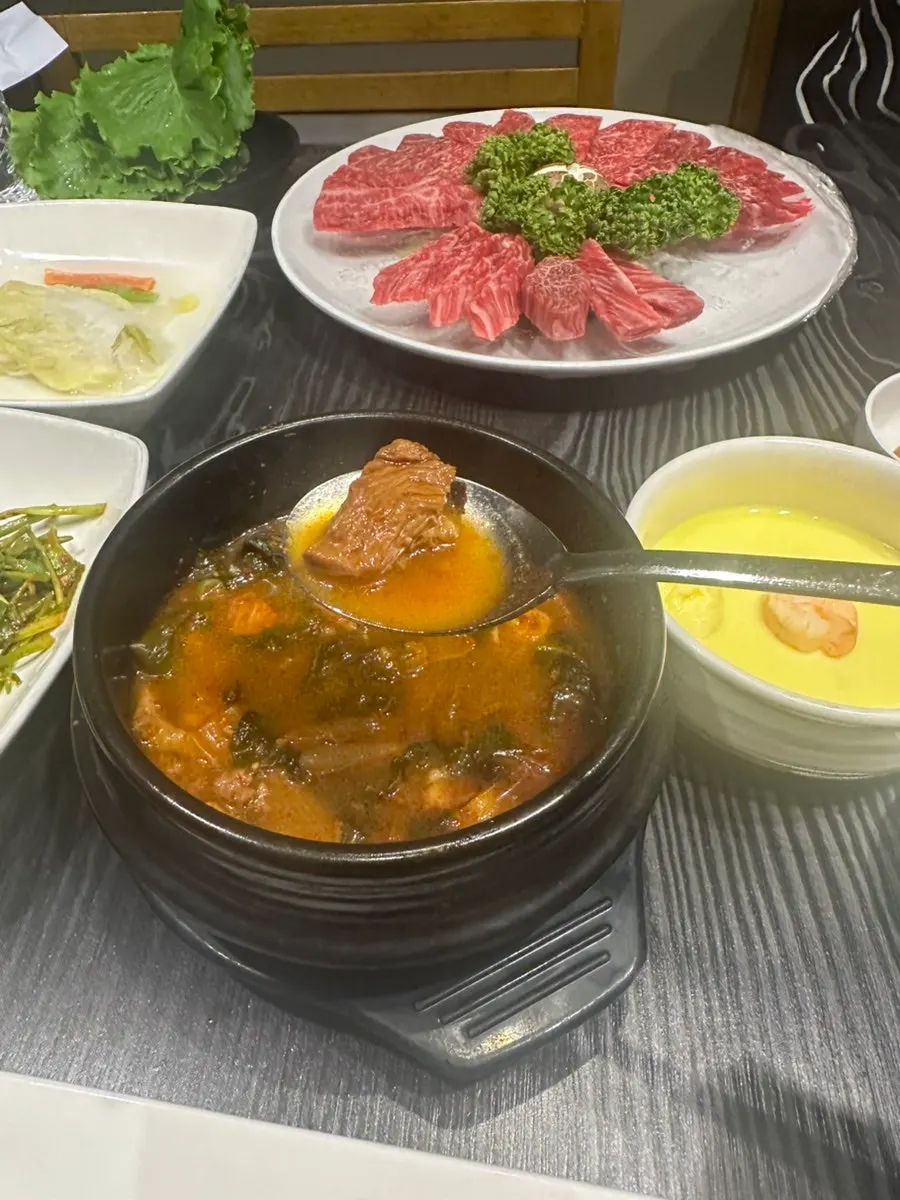 Side dishes including pollack roe and japchae