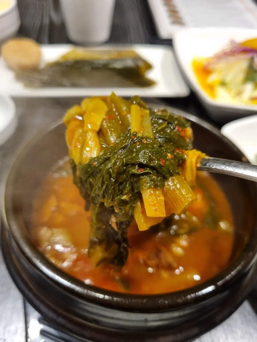 소고기 식사와 함께 나온 천엽