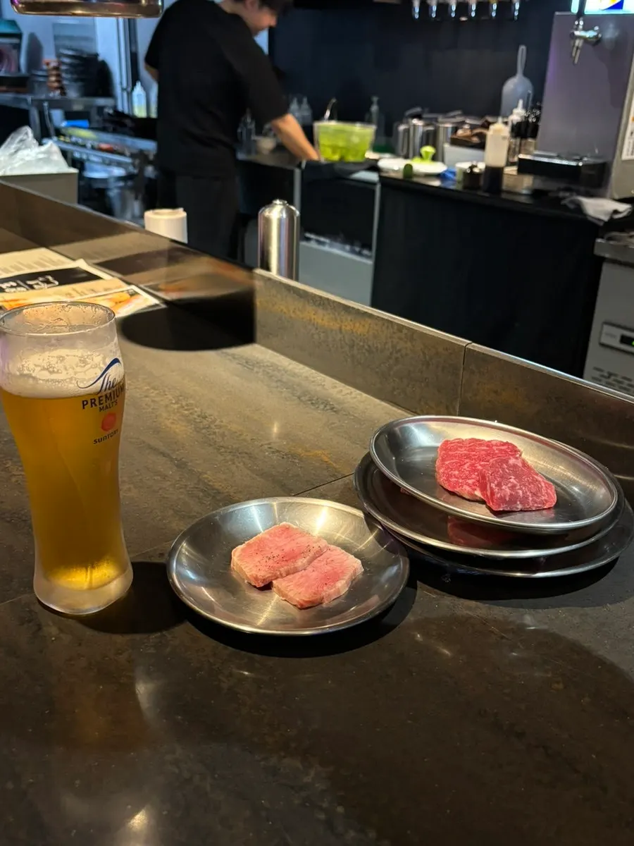 A glass of beer at the bar table