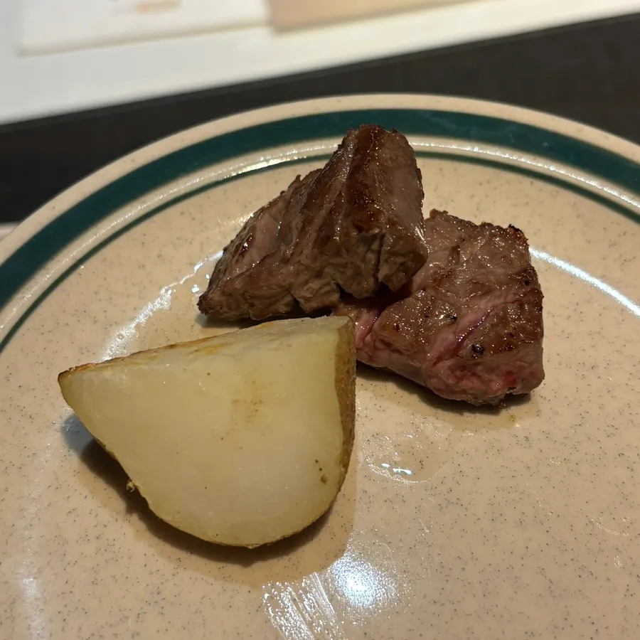 A plate of grilled Korean beef