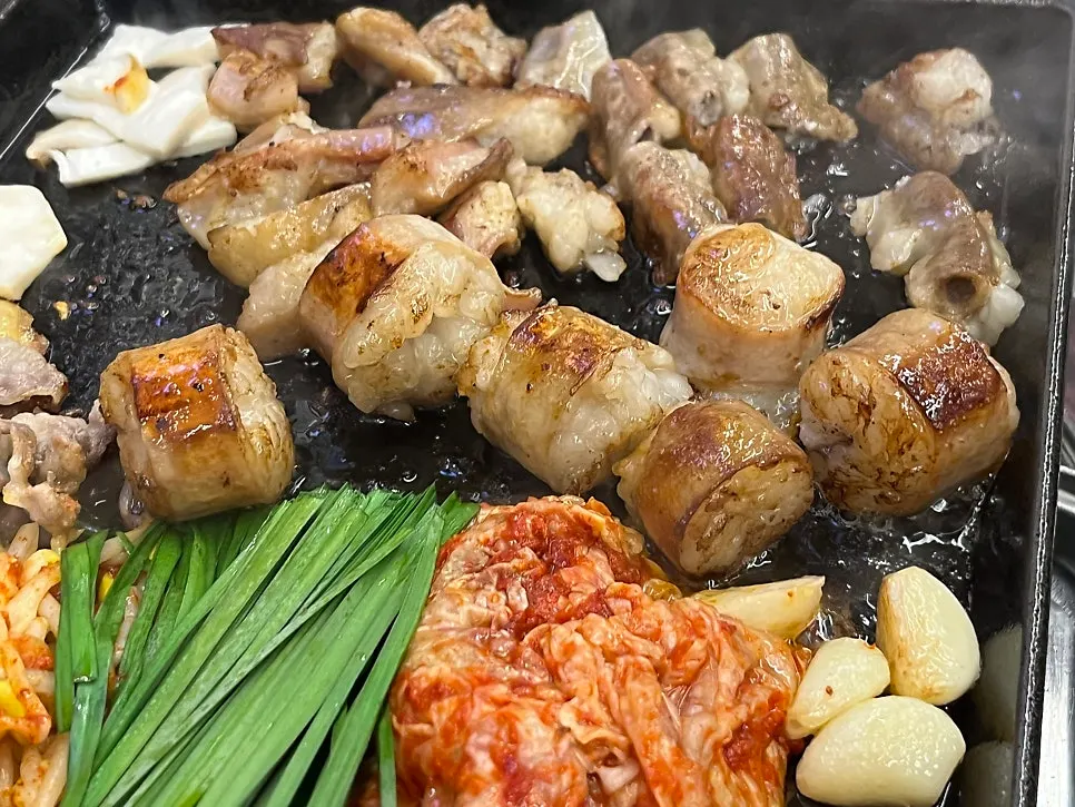 우화곱창 불판이 놓인 자리