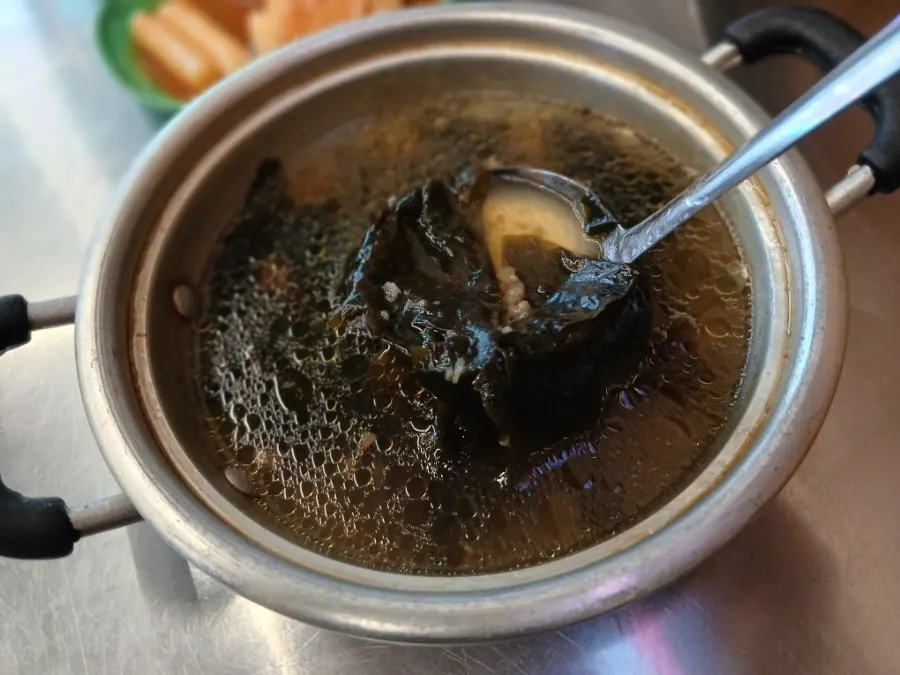 곱이 가득한 곱창 단면