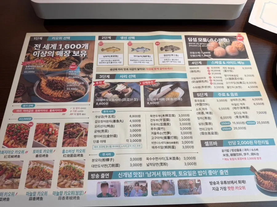 Simply designed kaoyu menu board