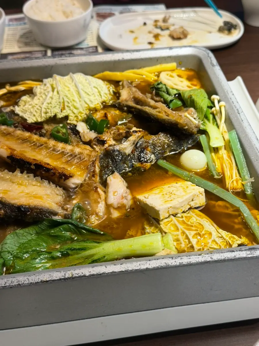 Tender kaoyu fish meat pulled apart