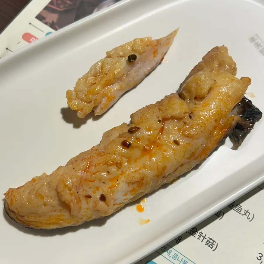 Close-up of tender kaoyu fish flesh
