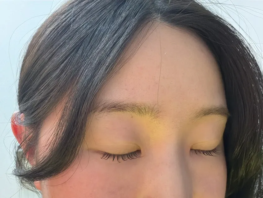 Natural 9mm eyelash extension result