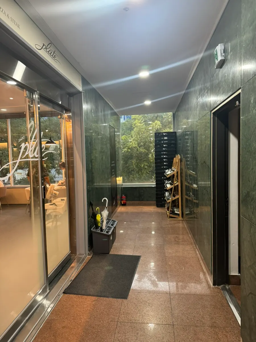 Entrance leading up to the 2nd floor restaurant