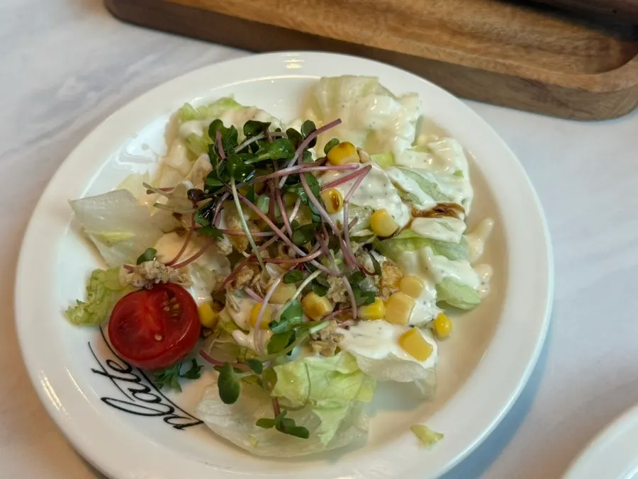 Bushman bread served with whipped cream