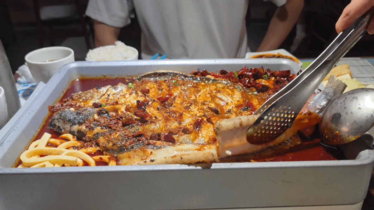 Deboned Ningbo fish mala kaoyu