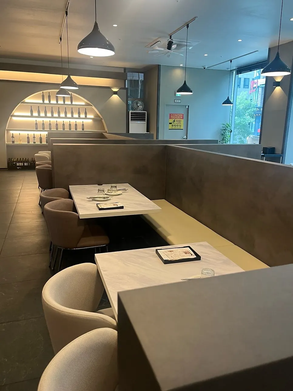Upscale seating area at Plate Dunsan Branch