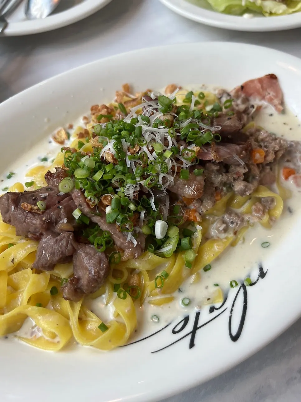 Steak Cream Ragù ordered with tagliatelle noodles