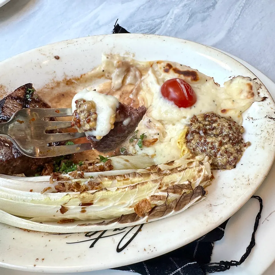 Potato side with steak