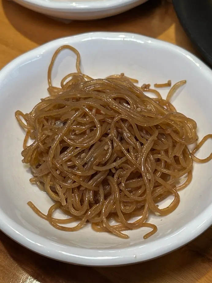 Japchae glass noodle stir-fry side dish