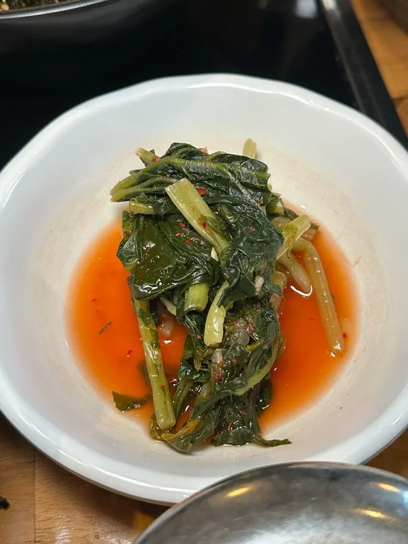 Crunchy young radish kimchi side dish