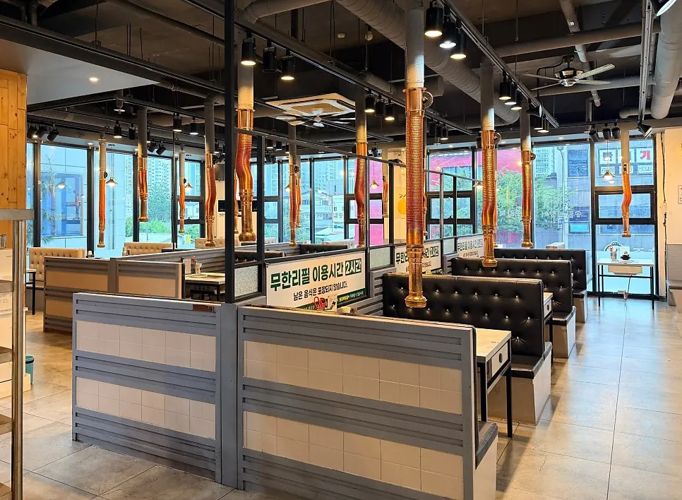 Spacious, clean restaurant interior
