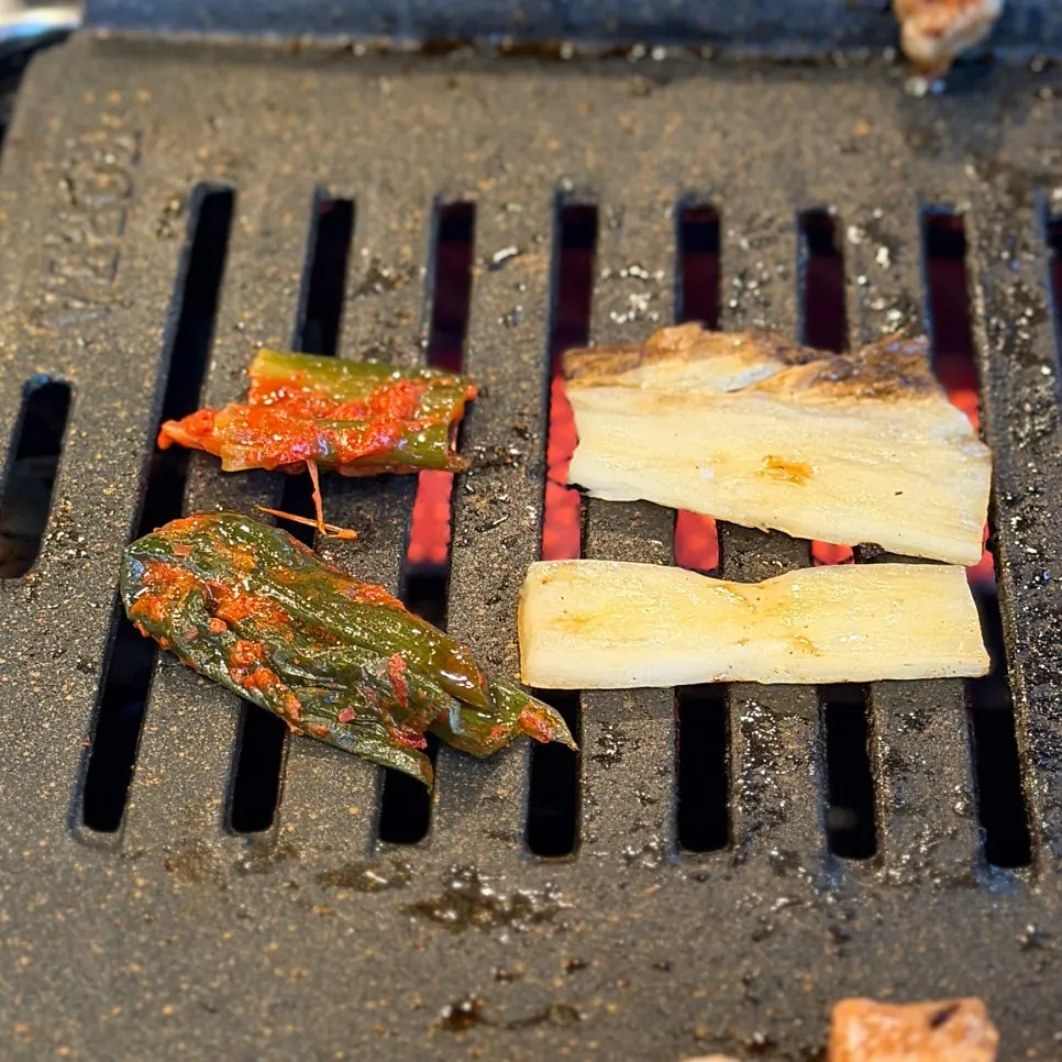 Golden grilled pork belly